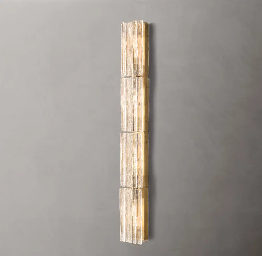 Lattice Clear Glass Grand Wall Light, Bedroom Wall Sconce, detail 4