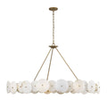 Cosmos Nine Light Alabaster Chandelier Havana Gold - Tianguang Alabaster Lighting