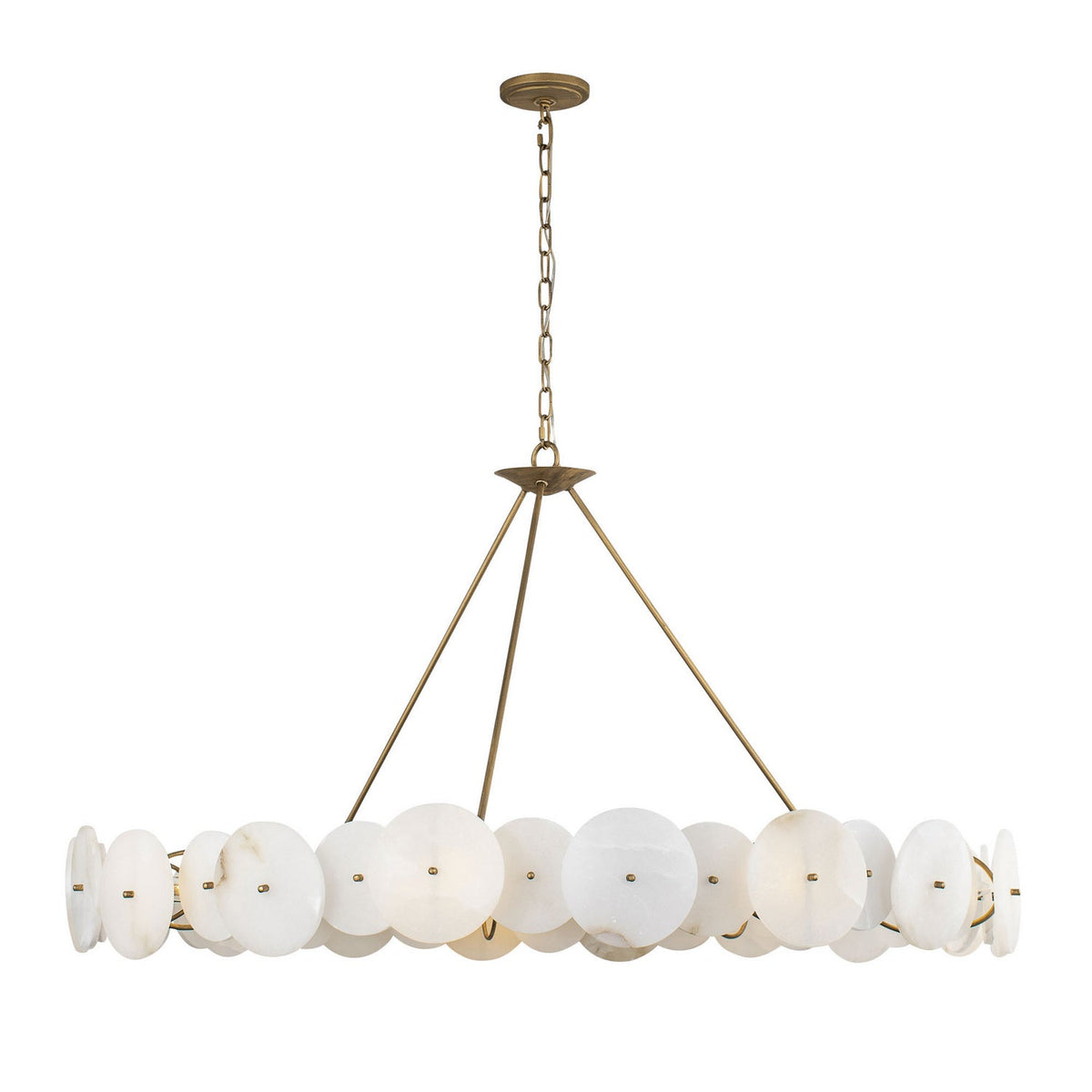 Cosmos Nine Light Alabaster Chandelier Havana Gold - Tianguang Alabaster Lighting