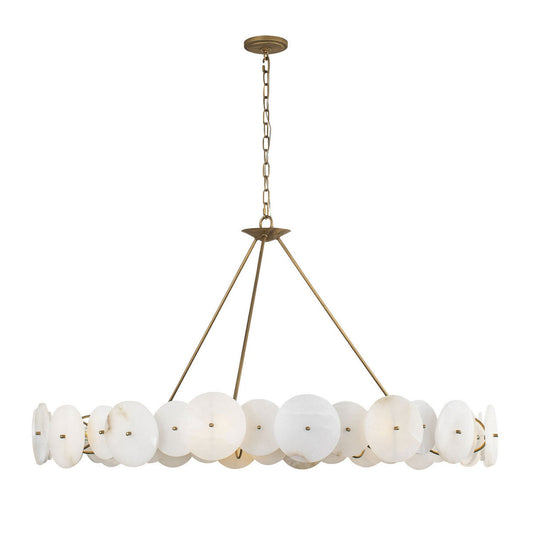 Cosmos Nine Light Alabaster Chandelier Havana Gold - Tianguang Alabaster Lighting