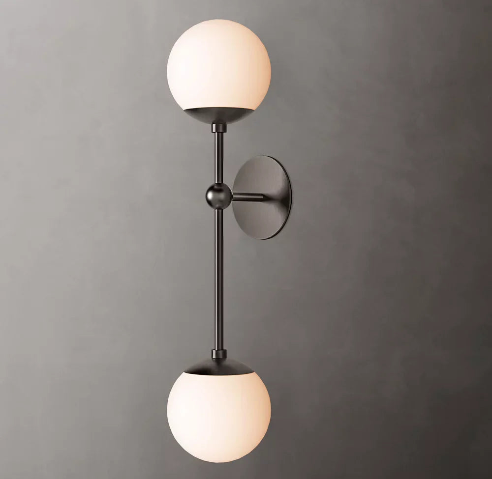Cirque Double Wall Light, Bedroom Wall Sconce, detail 8