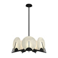 Callisto Seven Light Pendant Black Alabaster Chandelier - Tianguang Alabaster Lighting