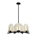Callisto Seven Light Pendant Ink Alabaster Chandelier - Tianguang Alabaster Lighting