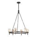 Lucian Six Light Chandelier Urban Bronze/Alabaster - Tianguang Alabaster Lighting