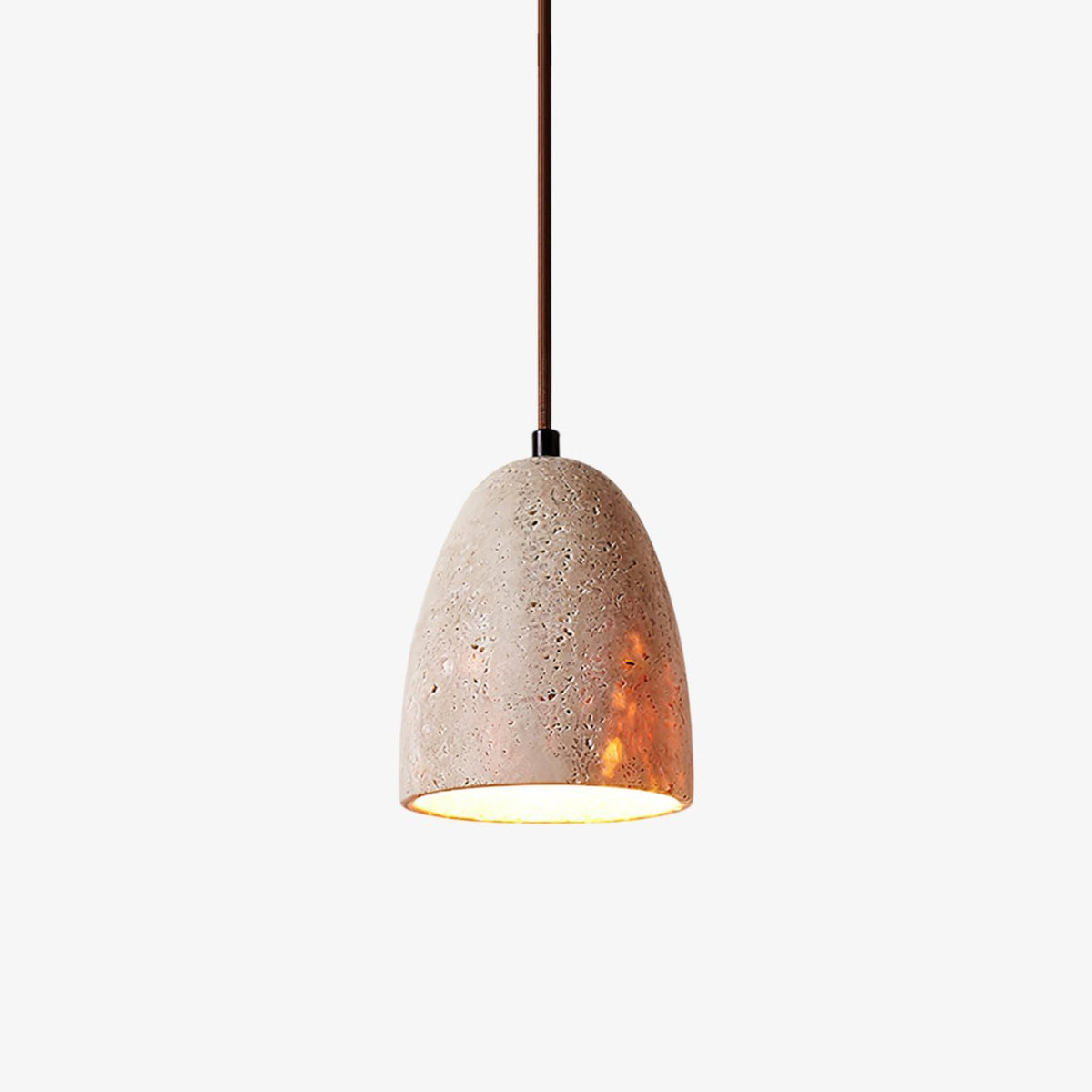 Grace Bell Travertine Pendant Lamp - Tianguang Alabaster Lighting
