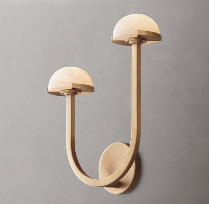 Pedra Double Wall Light - Left, Bedroom Wall Sconce, detail 4