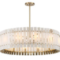 Bardon 12 Light Pendant Celeste Brass Alabaster Chandelier - Tianguang Alabaster Lighting