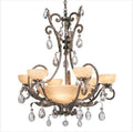 French Marble Center Bowl Chandelier - Tianguang Alabaster Lighting