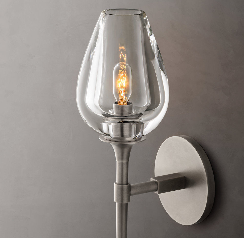Tulip Single Wall Light, Bathroom Wall Sconce, detail 13