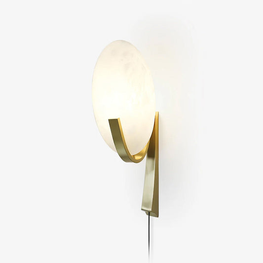 Alice Alabaster Plug-in Wall Lamp 7.9 in Dia - Tianguang Alabaster Lighting