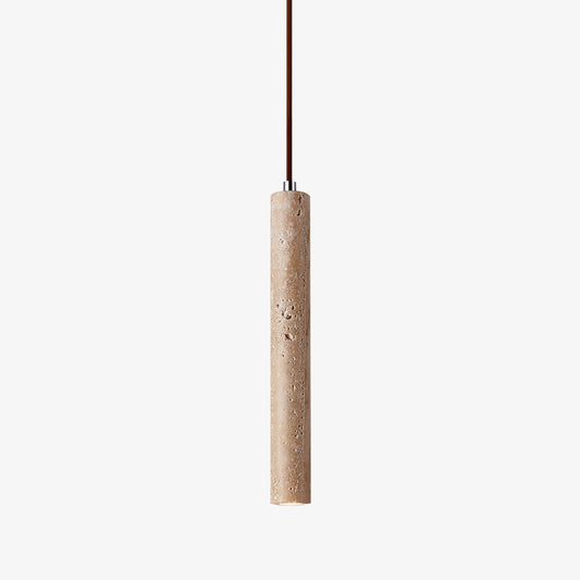 Long Cylinder Travertine Pendant Lamp - Tianguang Alabaster Lighting