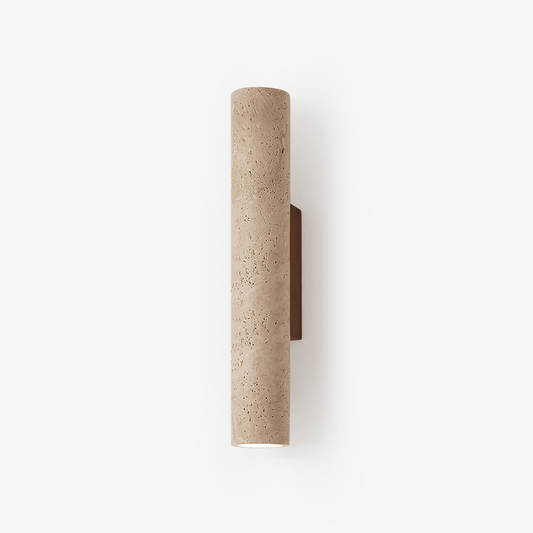 Solis Column Travertine Wall Lamp 2.6 in Dia - Tianguang Alabaster Lighting