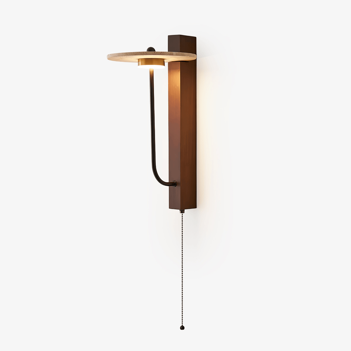 Aura Arm Travertine Wall Lamp - Tianguang Alabaster Lighting