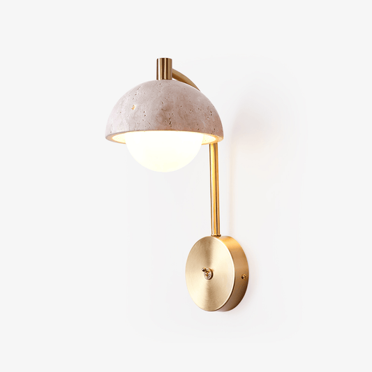 Vellum Travertine Wall Lamp - Tianguang Alabaster Lighting