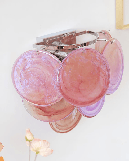Lunaria Disc Murano Wall Light, Hardwired Wall Sconce, detail 17