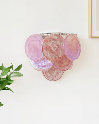 Lunaria Disc Murano Wall Light, Hardwired Wall Sconce, detail 12