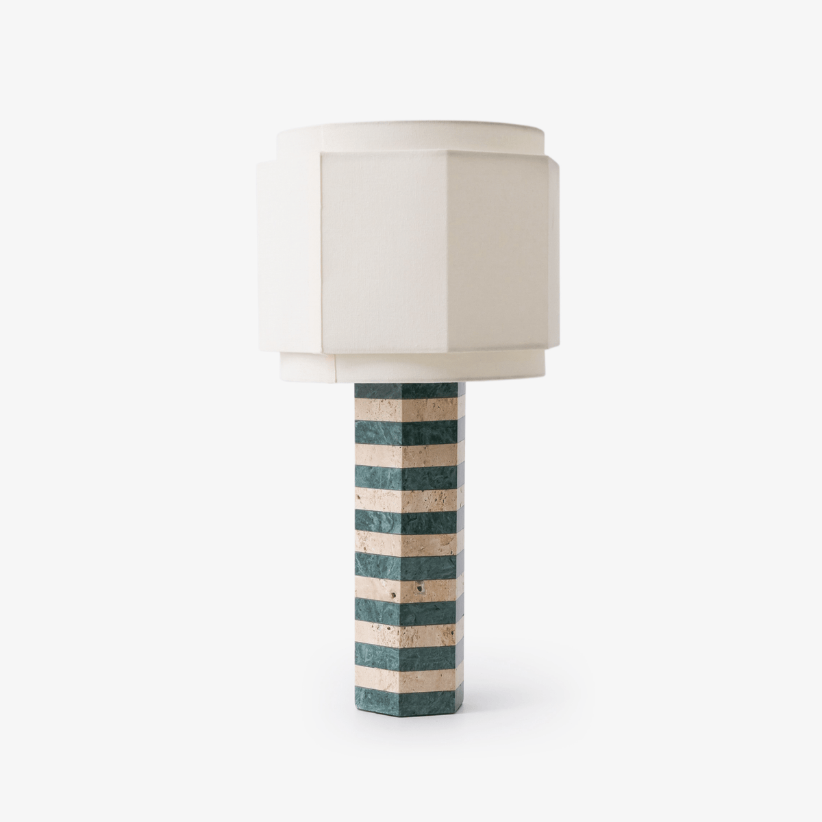Modari Striped Stone Marble Table Lamp - Tianguang Alabaster Lighting