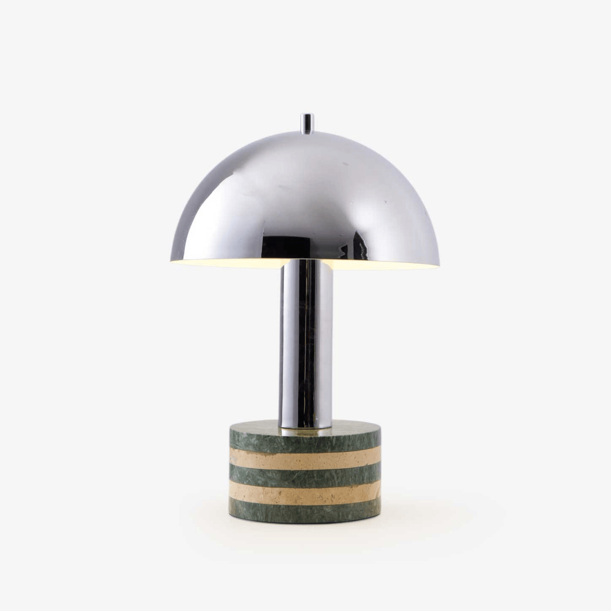 Luno Chrome Marble Table Lamp - Tianguang Alabaster Lighting