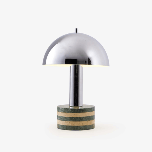 Luno Chrome Marble Table Lamp - Tianguang Alabaster Lighting