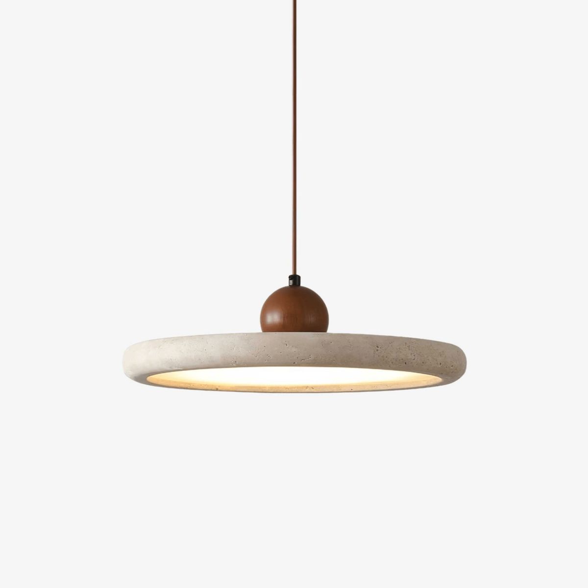 Elvora Travertine Pendant Lamp 11.8 in Dia - Tianguang Alabaster Lighting
