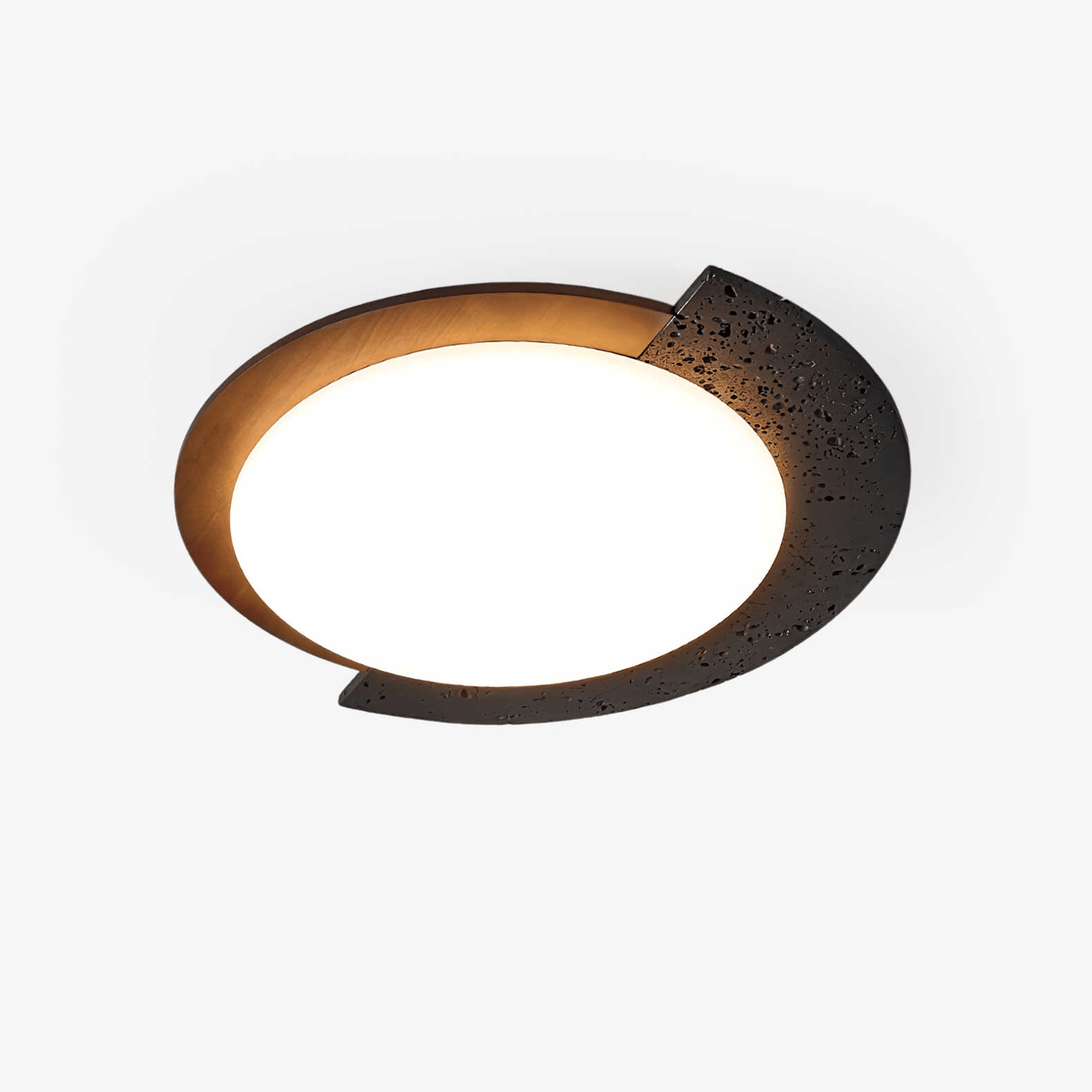 Blackhole Stone Travertine Ceiling Light - Tianguang Alabaster Lighting