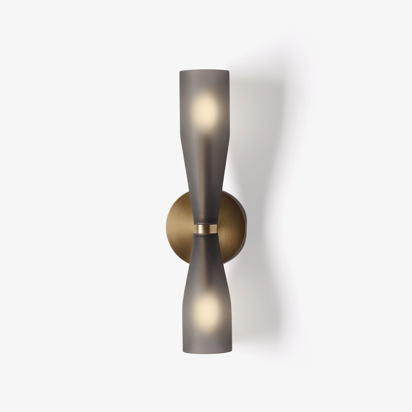 Ovalo Duo Wall Light, Hardwired Wall Sconce, Metal, Dia 12cm x H 42cm