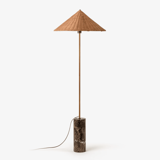 Tansu Marble Floor Lamp 11.8 in Dia - Tianguang Alabaster Lighting