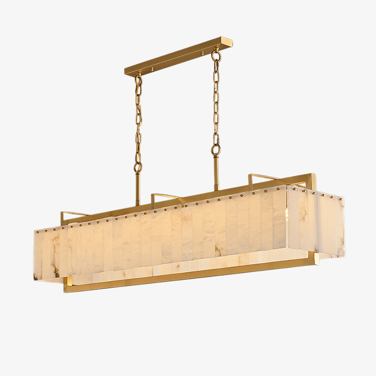 Solstice Bar Alabaster Chandelier - Tianguang Alabaster Lighting