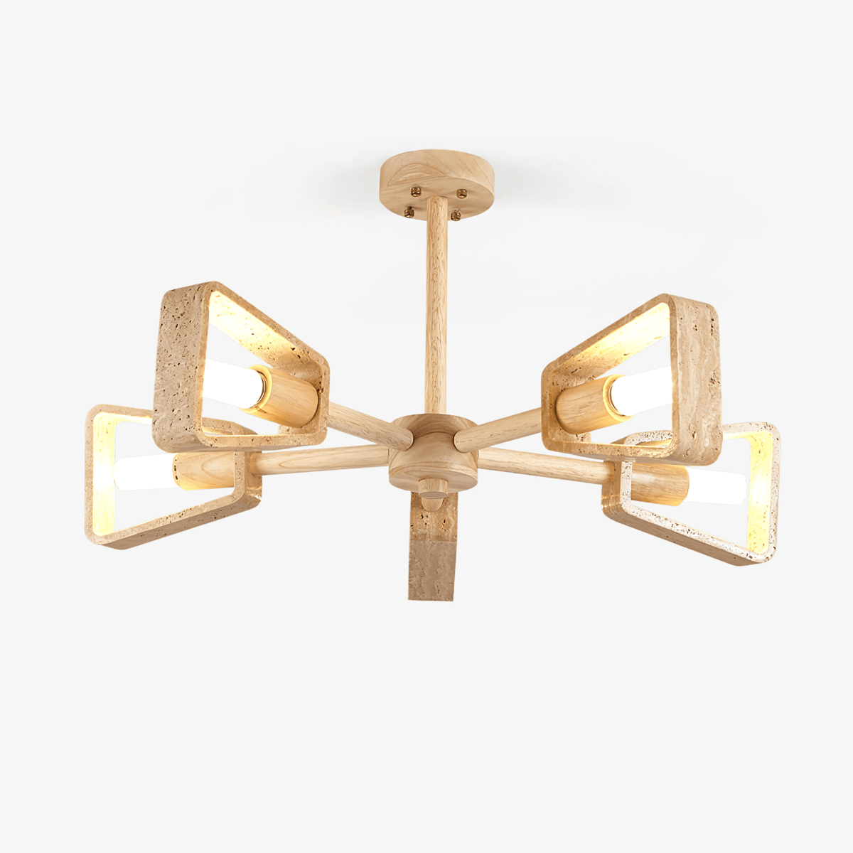 Elementa Travertone Travertine Chandelier - Tianguang Alabaster Lighting