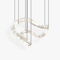 Ethereal Wave Alabaster Chandelier - Tianguang Alabaster Lighting