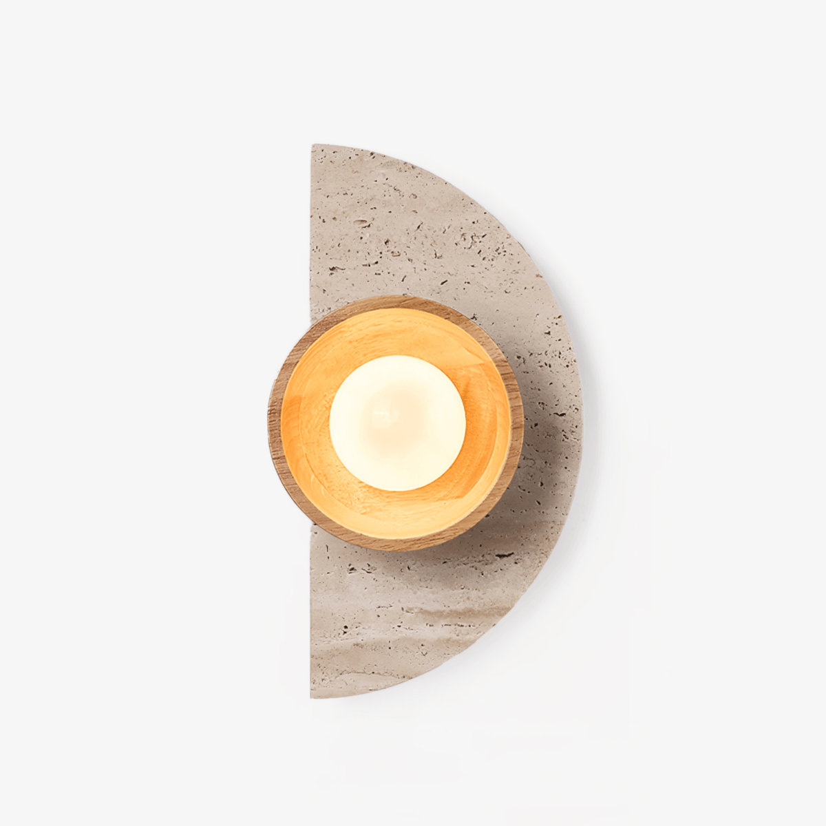 Soleners Travertine Wall Light 7.9 in Dia Walnut - Tianguang Alabaster Lighting