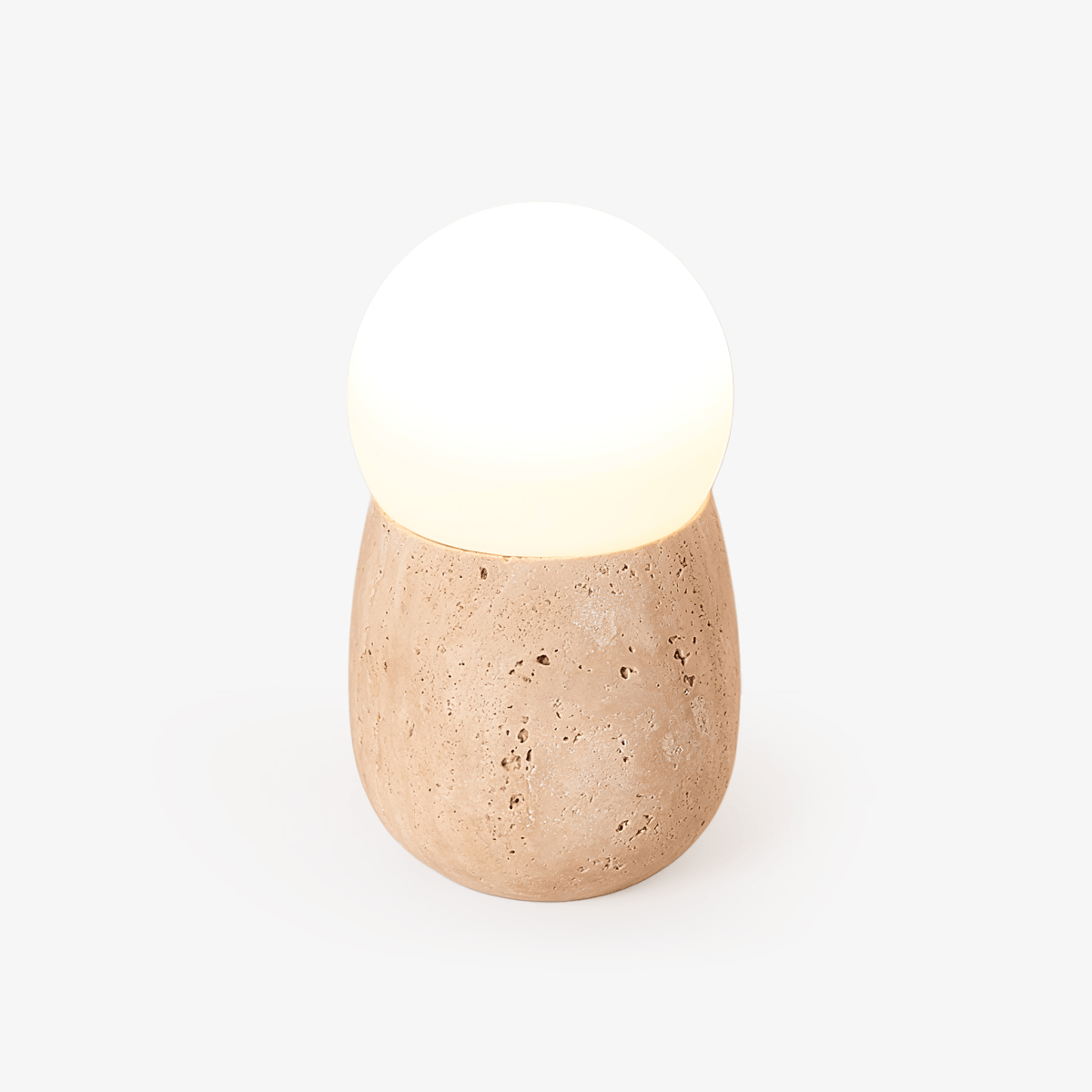 Terra Orb Travertine Table Lamp - Tianguang Alabaster Lighting