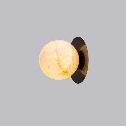 Orrila Dawn Alabaster Wall Light, Hardwired Wall Sconce, detail 18