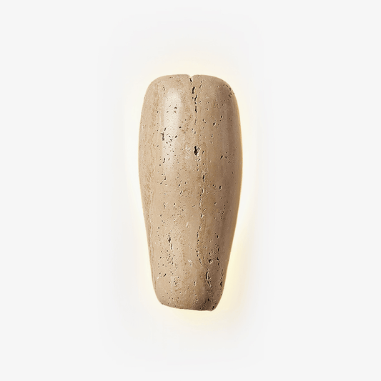 Earthy Stone Travertine Wall Sconce - Tianguang Alabaster Lighting