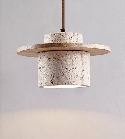 Cylindrical Stone Wall Light, Hardwired Wall Sconce, detail 9