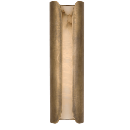 Cradled Alabaster Wall Light, Hardwired Wall Sconce, Metal, Dia 18cm x H 74cm