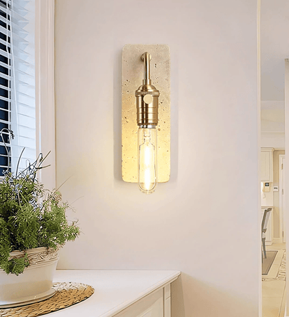 Industrial Stone Wall Light, Hardwired Wall Sconce, detail 3