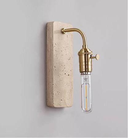 Industrial Stone Wall Light, Hardwired Wall Sconce, detail 12