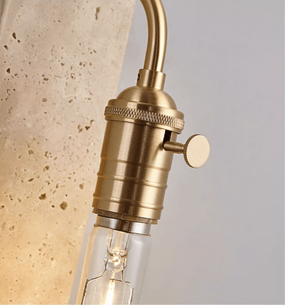 Industrial Stone Wall Light, Hardwired Wall Sconce, detail 13