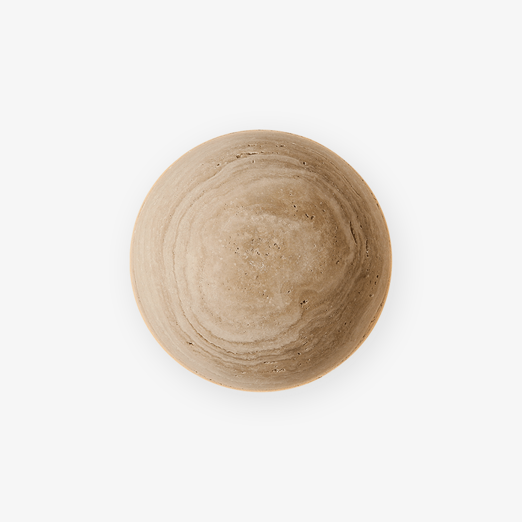 Terra Disc Travertine Sconce - Tianguang Alabaster Lighting