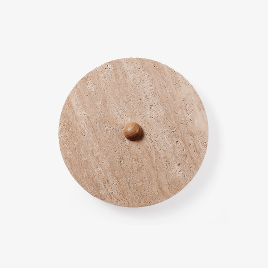 Round Travertine Disk Wall Lamp - Tianguang Alabaster Lighting