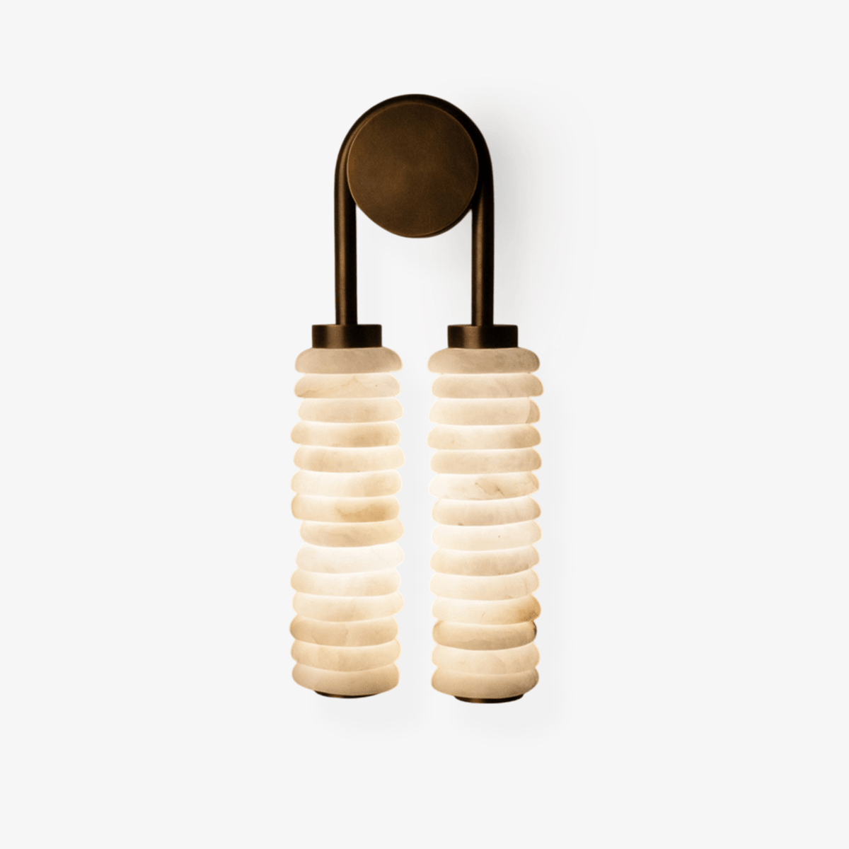 Calla Ribbed Alabaster Sconce - Tianguang Alabaster Lighting