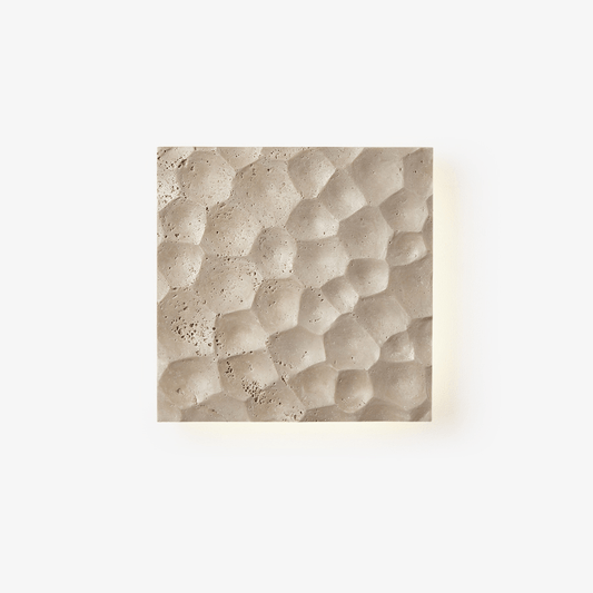 Hive Hexagonal Texture Travertine Sconce - Tianguang Alabaster Lighting