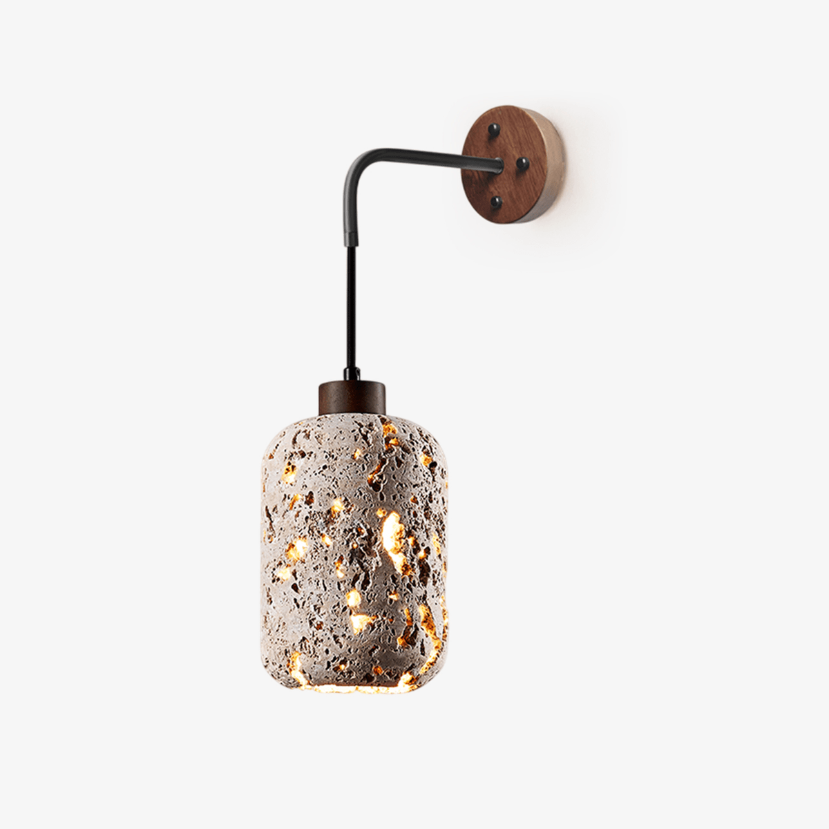 Volcanic Glow Travertine Wall Sconce - Tianguang Alabaster Lighting