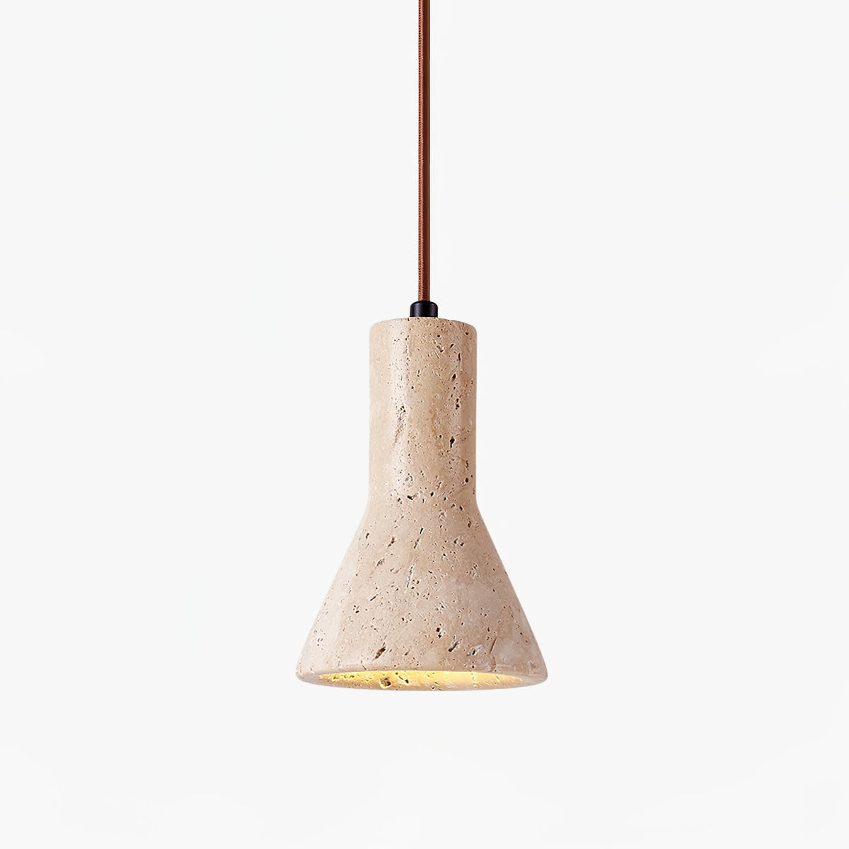 Funnel Travertine Pendant Lamp - Tianguang Alabaster Lighting
