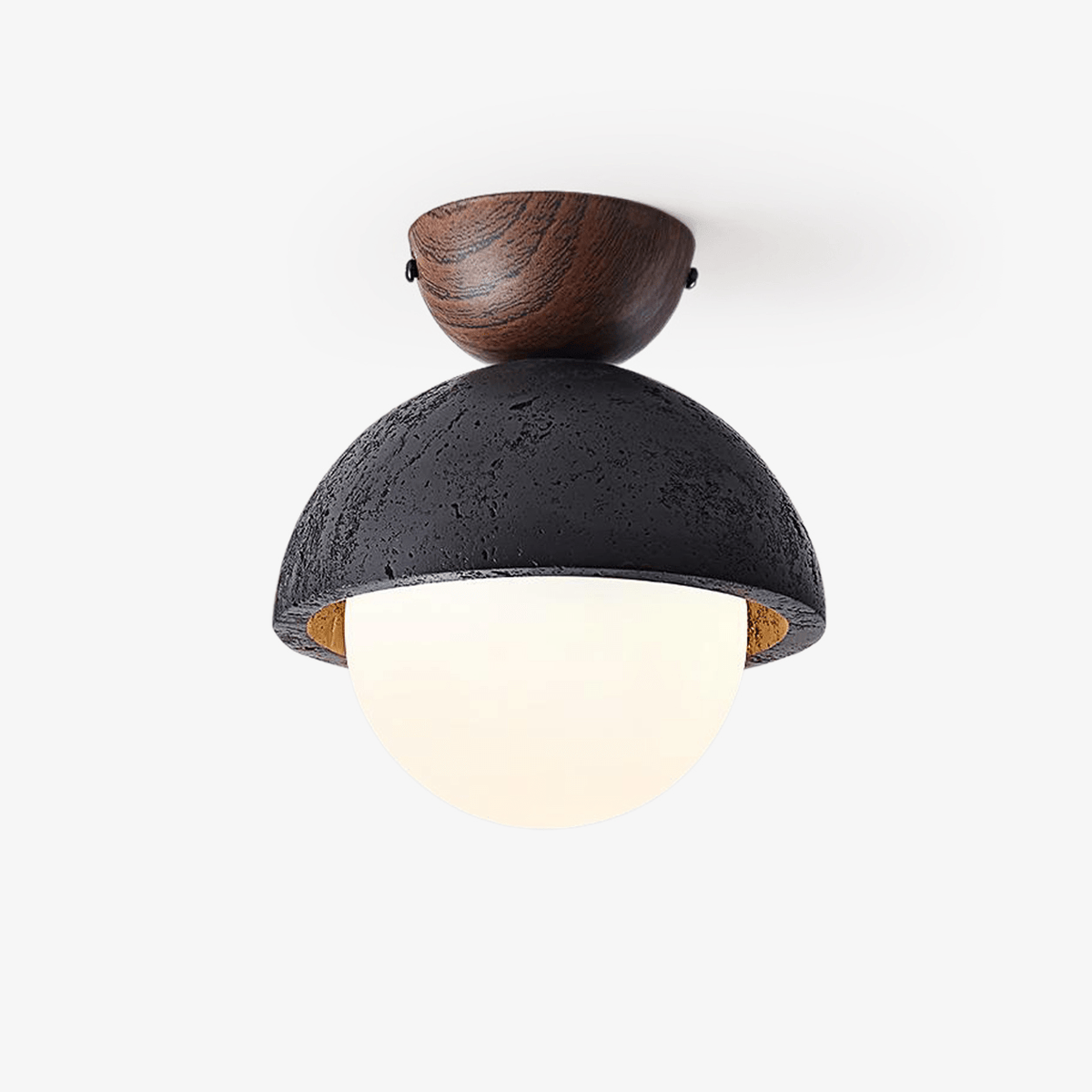 Volcanic Orb Ceiling Lamp Travertine Ceiling Light - Tianguang Alabaster Lighting