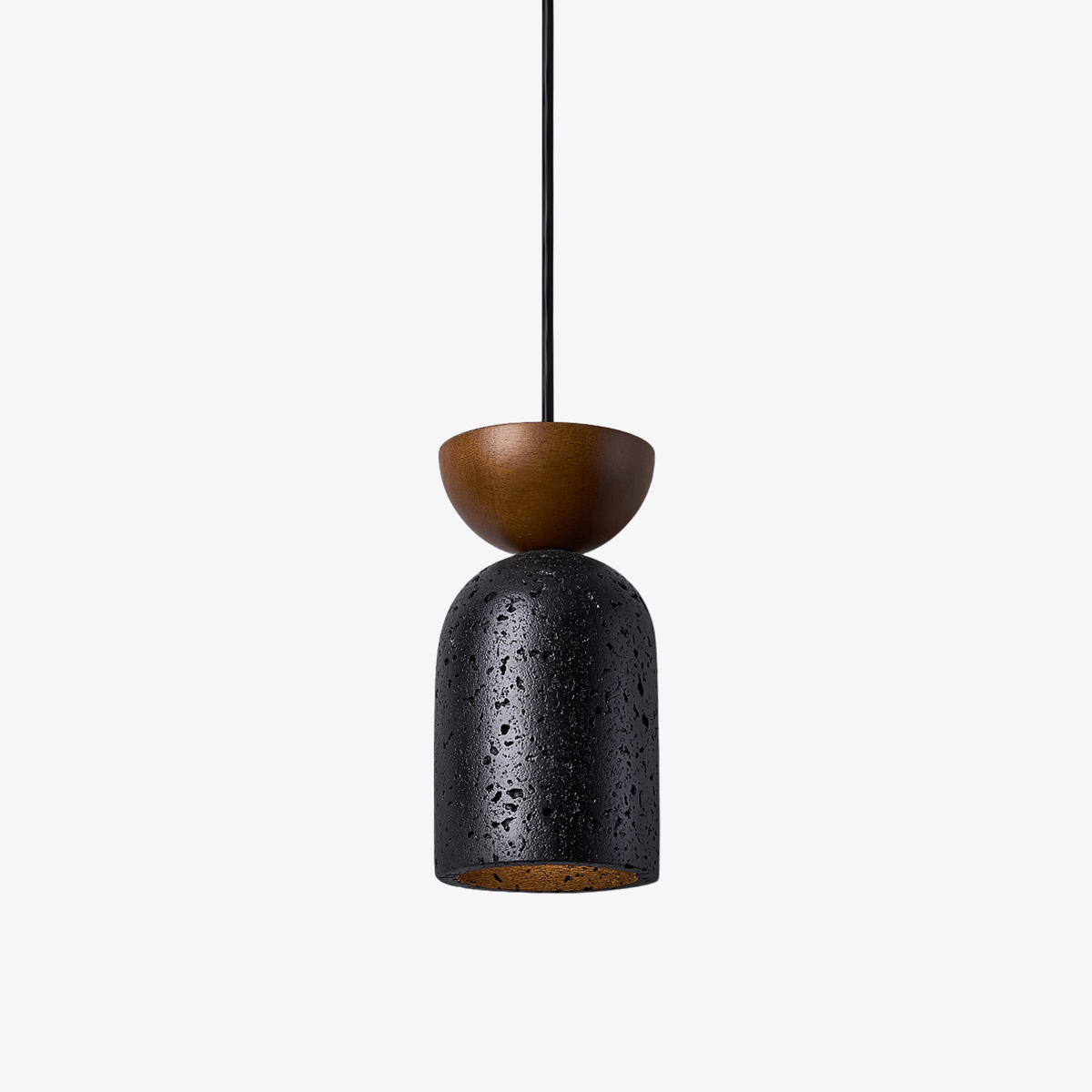 Basalt Walnut Drop Travertine Pendant Light - Tianguang Alabaster Lighting