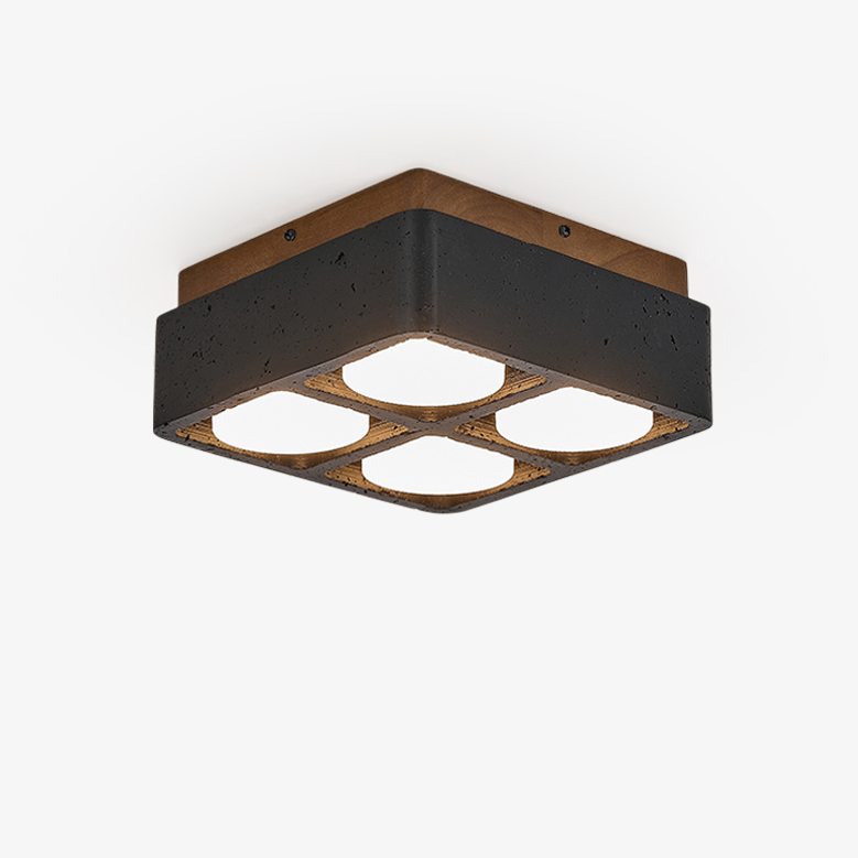 Multi Spot Square Ceiling Lamp Travertine Wall Sconce - Tianguang Alabaster Lighting