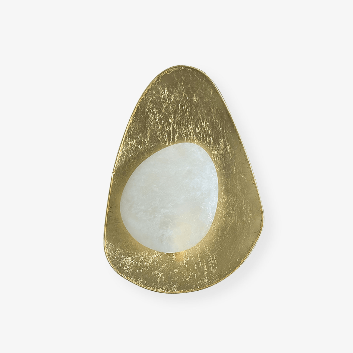 Organic Gilded Pebble Alabaster Sconce - Tianguang Alabaster Lighting