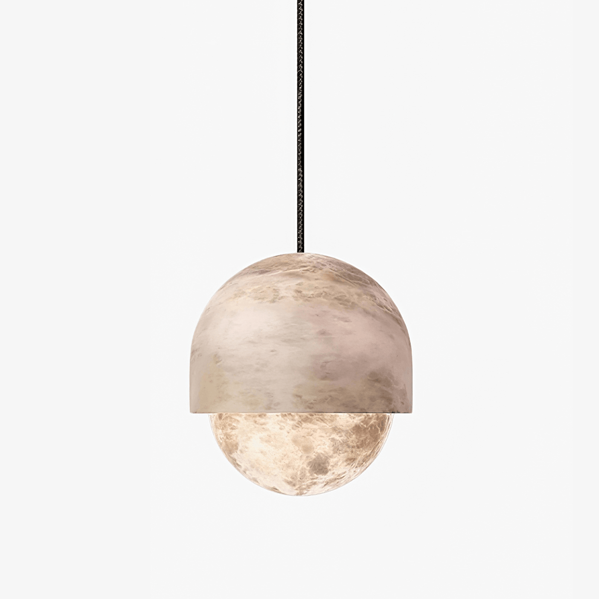 Lunar Dome Alabaster Pendant Light - Tianguang Alabaster Lighting